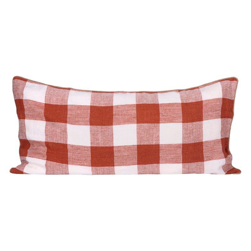 Funda Cojín Lino Palma Brick 55x110 cm