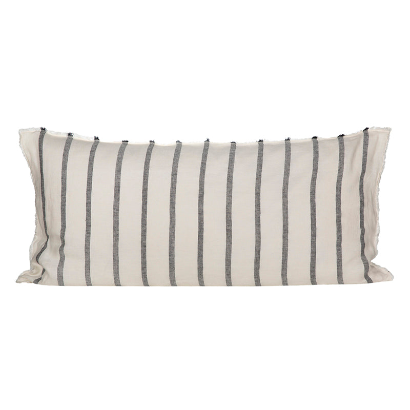 Funda Lino Somme Marfil/Negro 55x110 cm