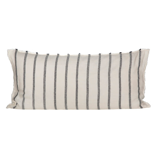 Funda Lino Somme Marfil/Negro 55x110 cm