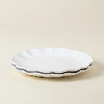 Set 6  Platos Grandes ROSA 28 cm Blanco