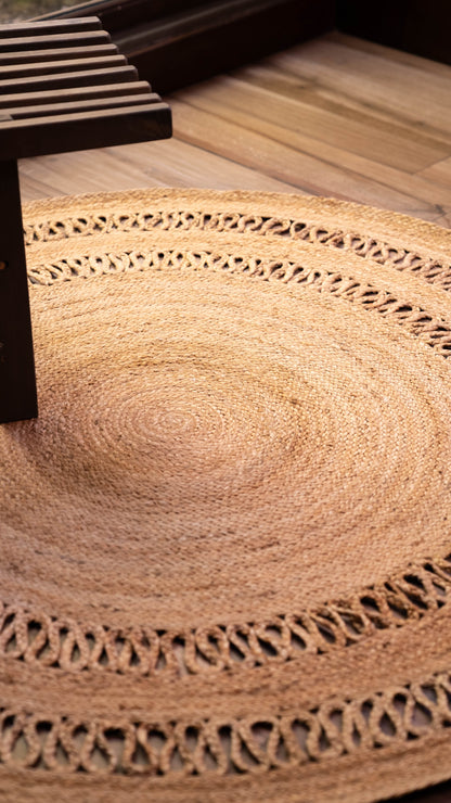 Alfombra Georgia Natural Redonda 1,5m