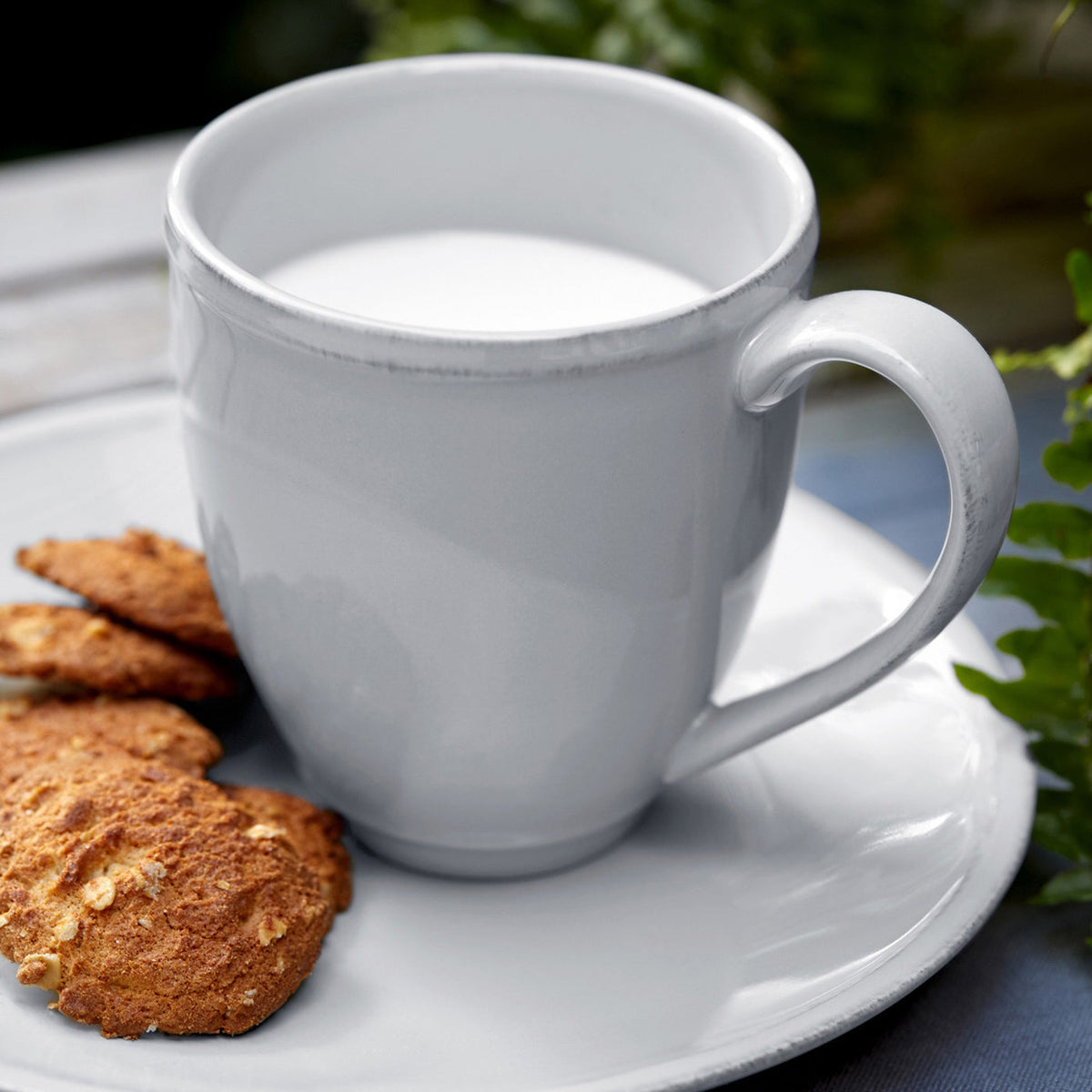6 Platos de Pan Friso 16 cm Blanco