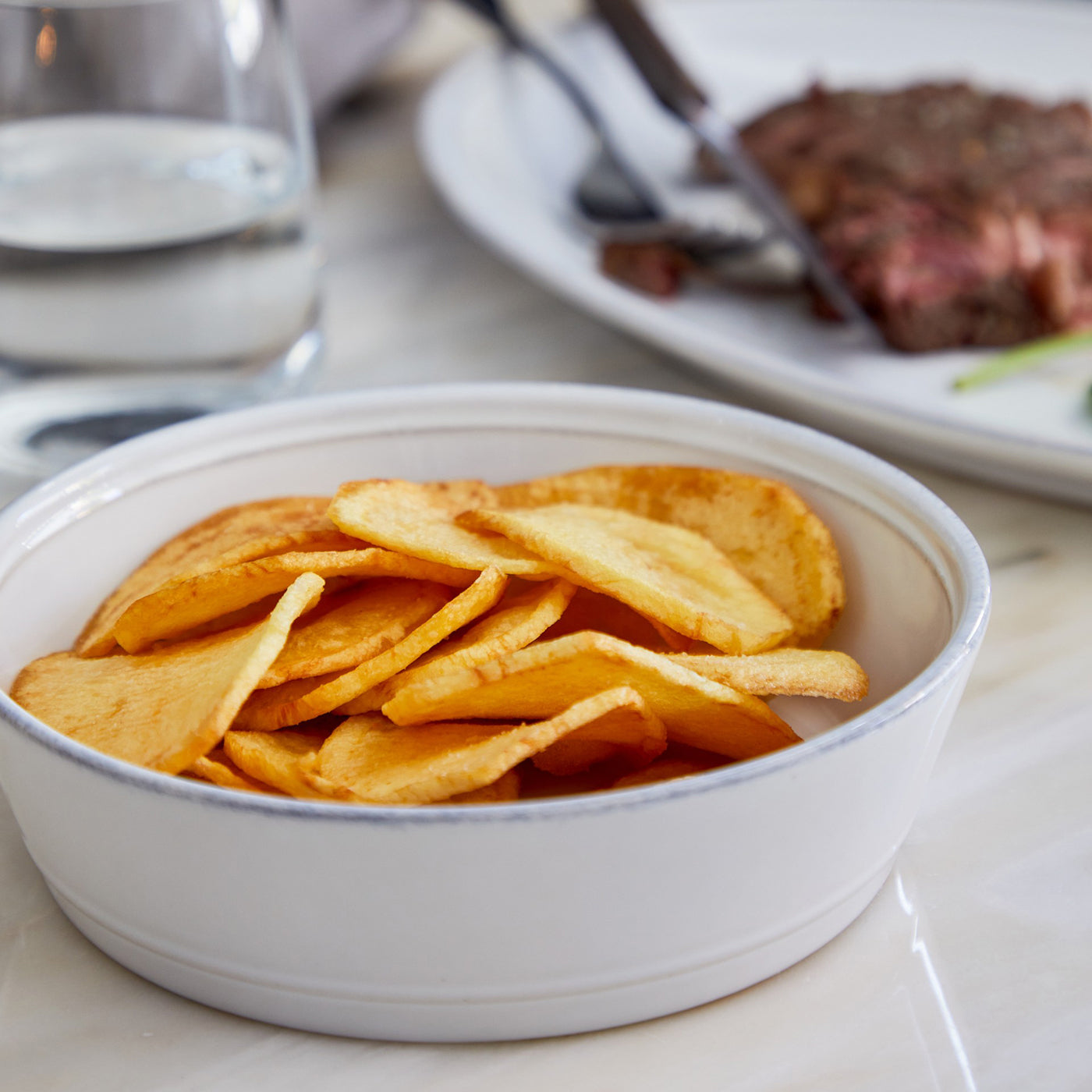 Plato Pie Friso 16 cm Blanco