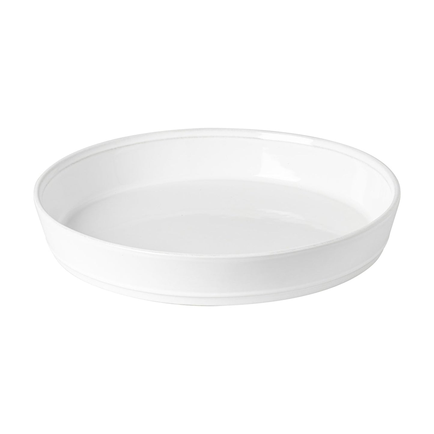 Plato Pie Friso 30 cm Blanco