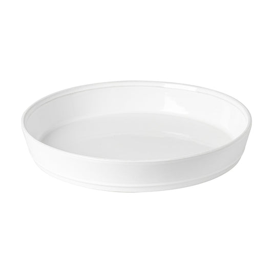 Plato Pie Friso 30 cm Blanco