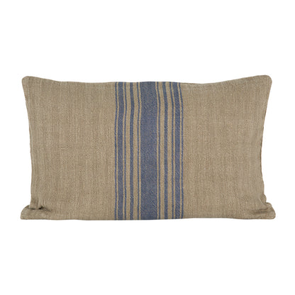 Funda Cojín Lino Amiens Natural/Blue 40x60 cm