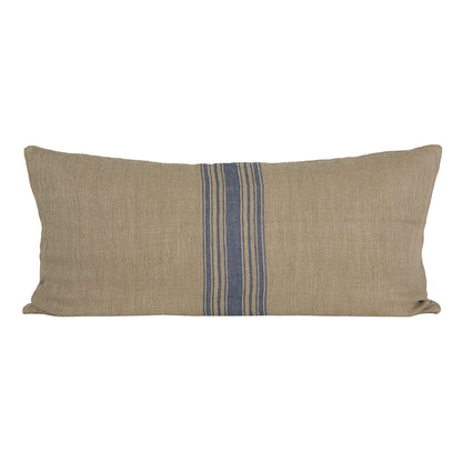 Funda Cojín Lino Amiens Natural/Blue 55x110 cm