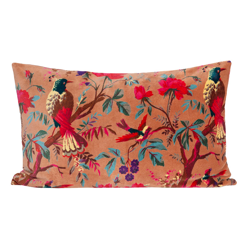 Funda Cojín Velvet Birdy Mocha 40x60 cm