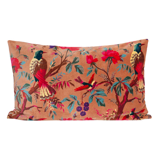 Funda Cojín Velvet Birdy Mocha 40x60 cm