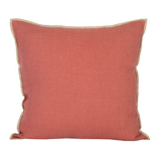Funda Cojín Lino Chennai Chennai Bois de Rose 45x45 cm