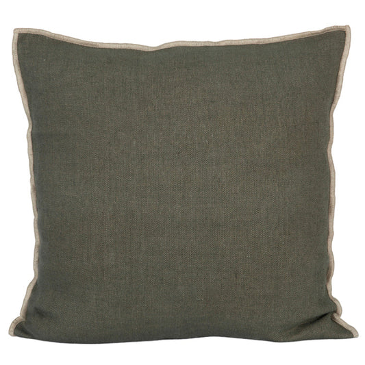 Funda Cojín Lino Chennai Kaki 45x45 cm