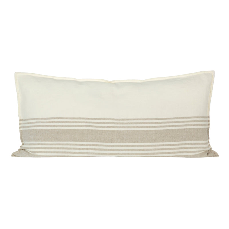 Funda Cojín Lino Cergy Marfil/Natural 55x110 cm