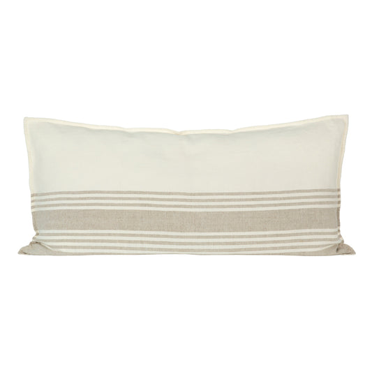Funda Cojín Lino Cergy Marfil/Natural 55x110 cm