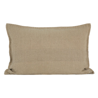 Funda Cojín Lino Cergy Natural/Negro 40x60 cm