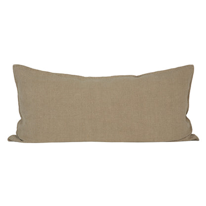 Funda Cojín Lino Cergy Natural/Negro 55x110 cm