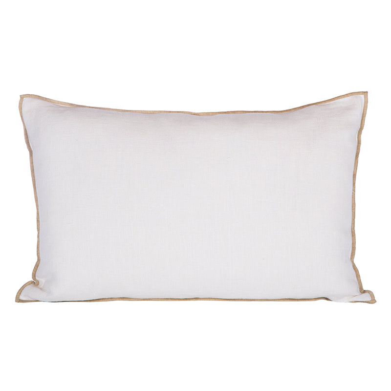 Funda Cojín Lino Chennai Blanc 40x60 cm