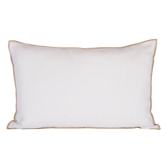 Funda Cojín Lino Chennai Blanc 40x60 cm