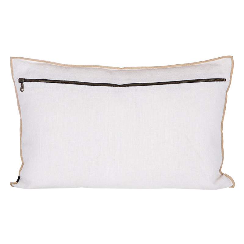 Funda Cojín Lino Chennai Blanc 40x60 cm