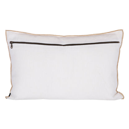 Funda Cojín Lino Chennai Blanc 40x60 cm