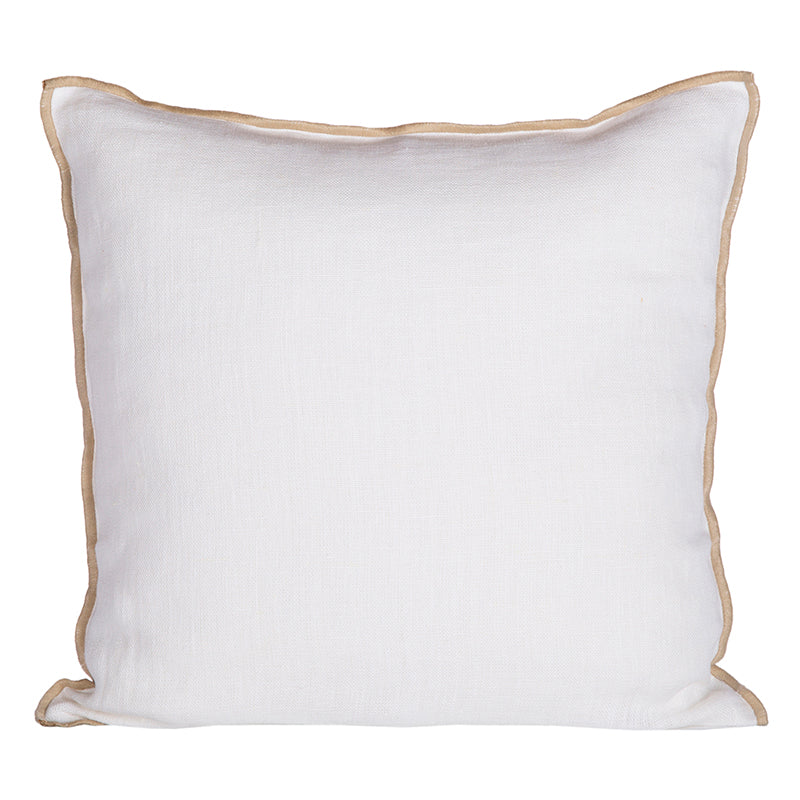 Funda Cojín Lino Chennai Blanc 45x45 cm