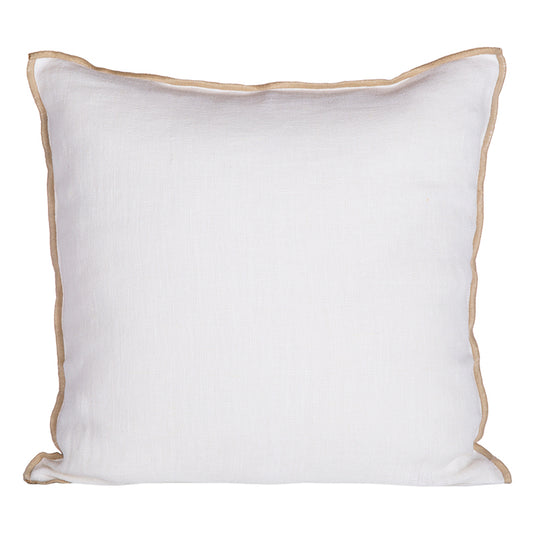 Funda Cojín Lino Chennai Blanc 45x45 cm