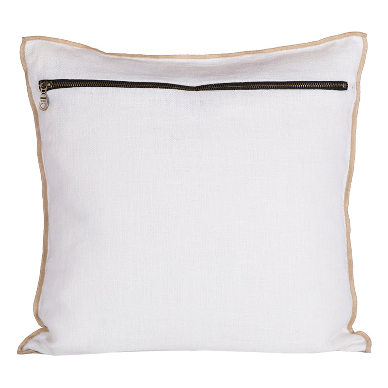Funda Cojín Lino Chennai Blanc 45x45 cm
