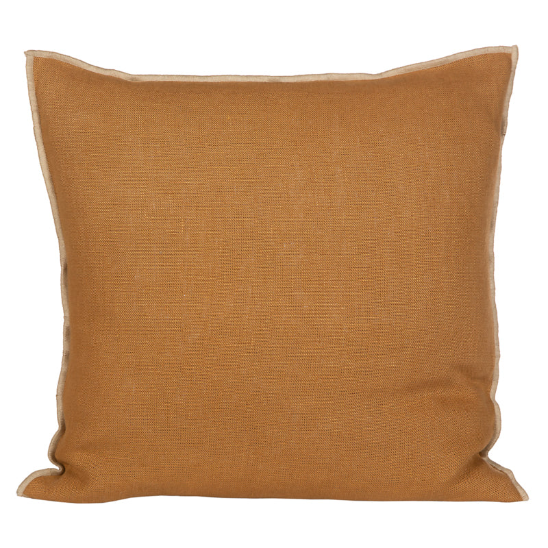 Funda Cojín Lino Chennai Tabac 45x45 cm