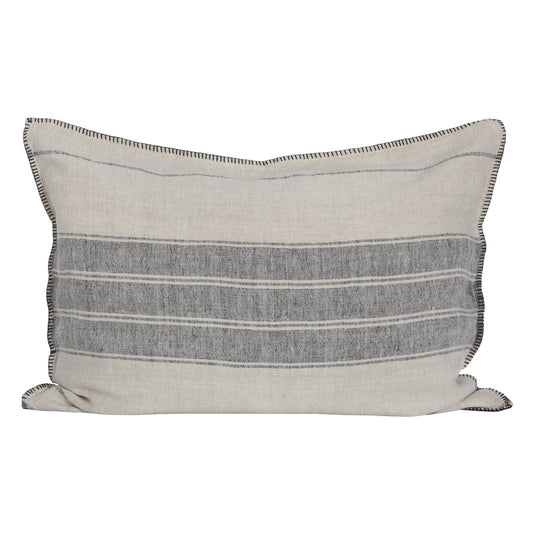 Funda Cojín Córcega Natural/ Negro 50x70 cm