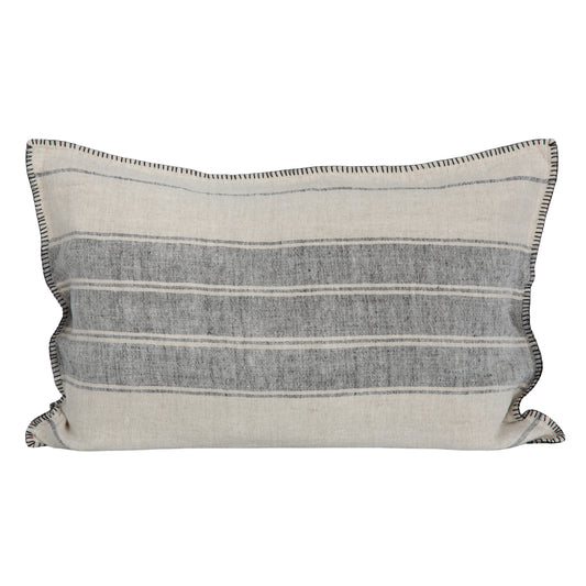 Funda Cojín Córcega Natural/ Negro 40x60 cm