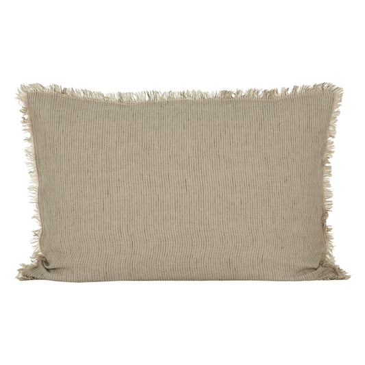 Funda Cojín Lino Dijon Natural/Negro 50x70 cm