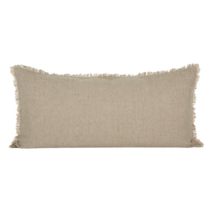 Funda Cojín Lino Dijon Natural/Negro 55x110 cm