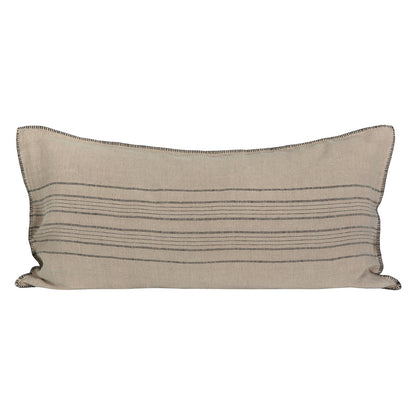 Funda Cojín Grenoble Natural/Negro 55x110 cm