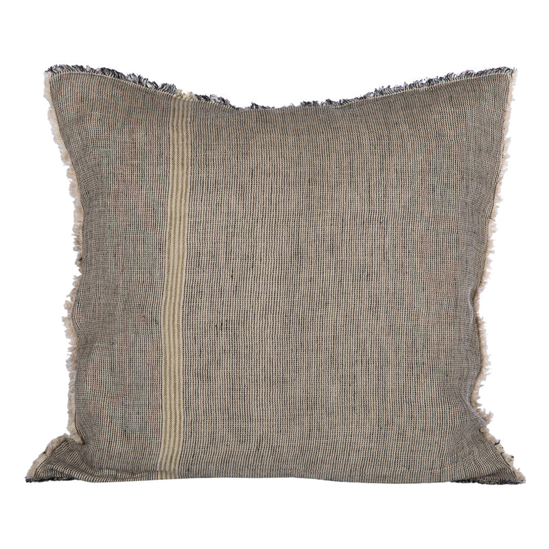Funda Cojín Lyon Natural/Negro 45x45 cm