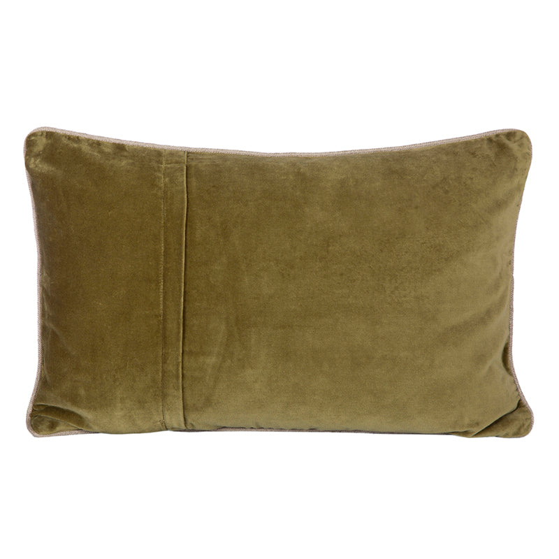 Funda Cojín Velvet New Delhi Olive 40x60 cm
