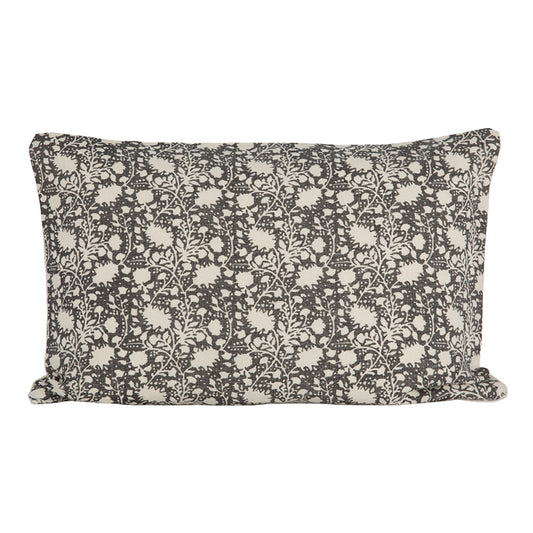 Funda Cojín Lino Nimes Marfil/Negro 40x60 cm