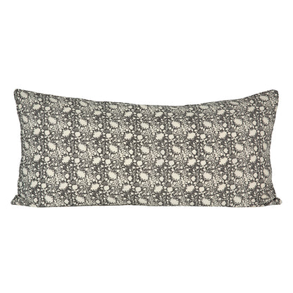 Funda Cojín Lino Nimes Marfil/Negro 55x110 cm