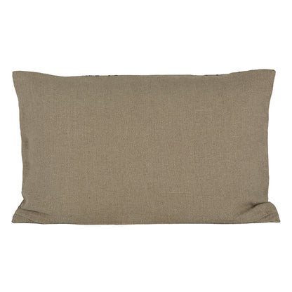 Funda Cojín Lino Nimes Natural/Negro 40x60 cm