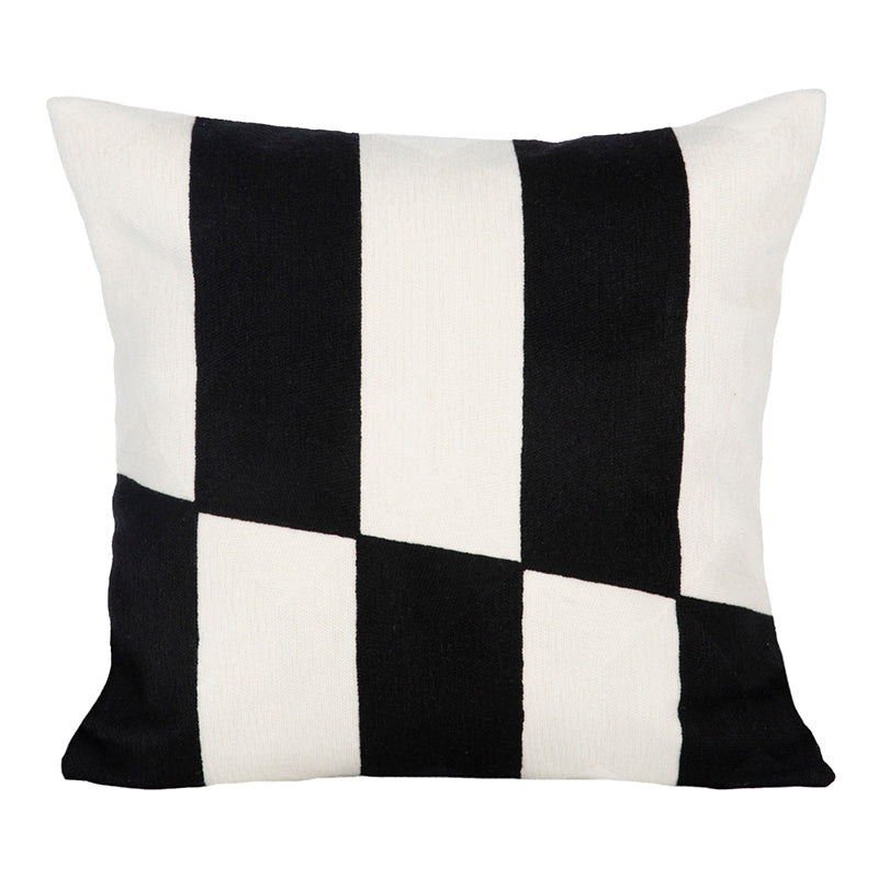 Funda Cojin Algodón Bordado Sidney Noir 45x45 cm