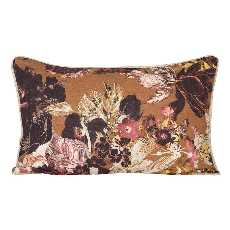 Funda Cojin Lino Estampado Sienne Gold 40x60 cm