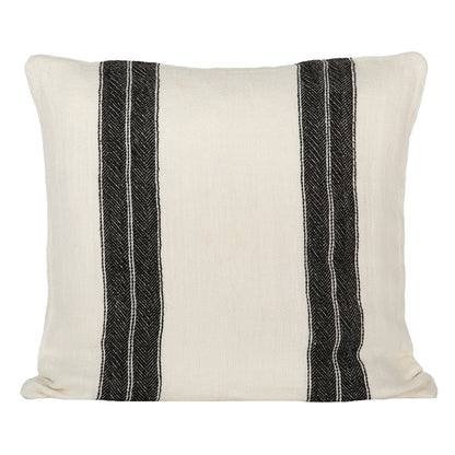 Funda Cojín Lino Sarthe Marfil/Negro 65x65 cm