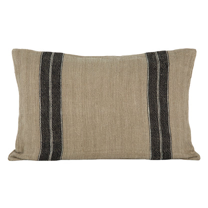 Funda Cojín Lino Sarthe Natural/Blue/Marfil 40x60 cm