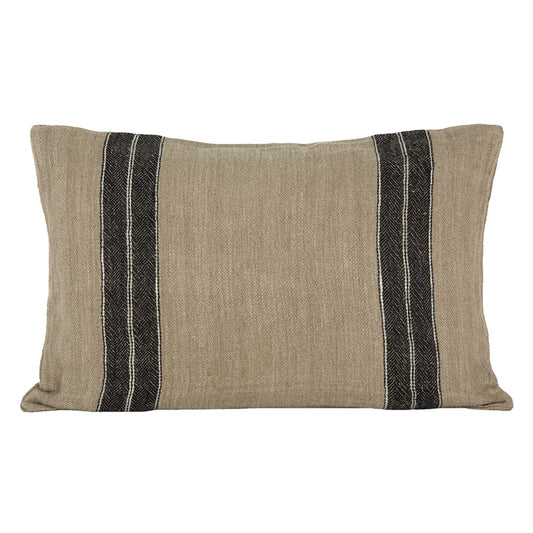 Funda Cojín Lino Sarthe Natural/Blue/Marfil 40x60 cm
