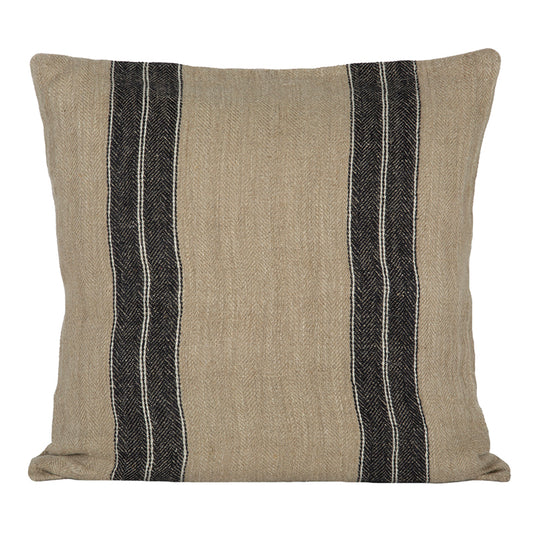 Funda Cojín Lino Sarthe Natural/Blue/Marfil 50x50 cm