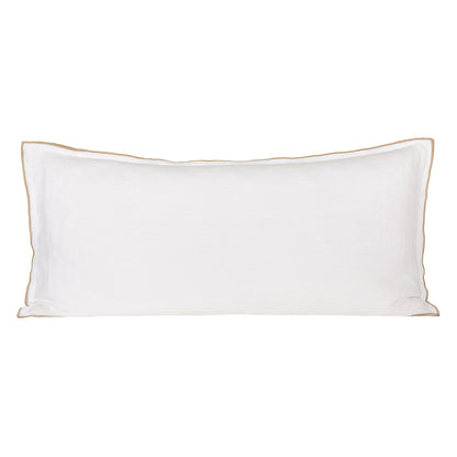 Funda Cojín Lino Seoni Blanc 55x110 cm