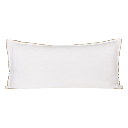 Funda Cojín Lino Seoni Blanc 55x110 cm