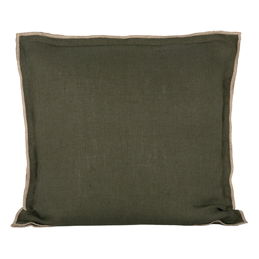 Funda Cojín Lino Seoni Kaki 45x45 cm