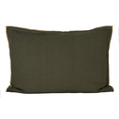 Funda Cojín Lino Seoni Kaki 50x70 cm