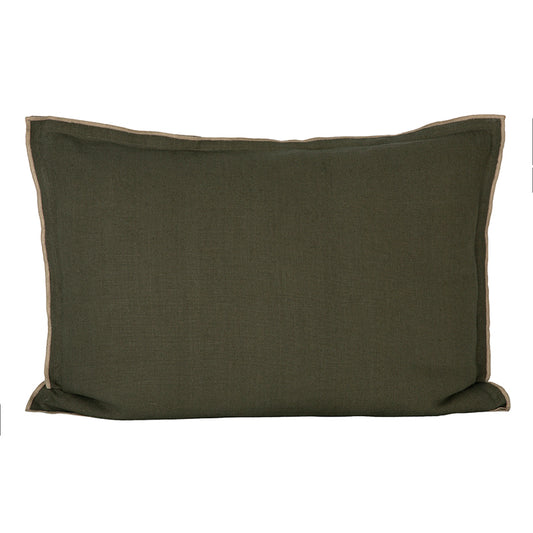Funda Cojín Lino Seoni Kaki 50x70 cm