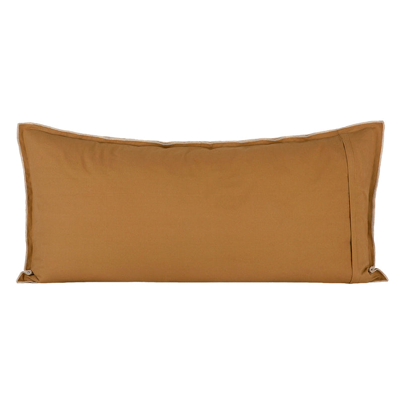 Funda Cojín Lino Seoni Tabac 55x110 cm