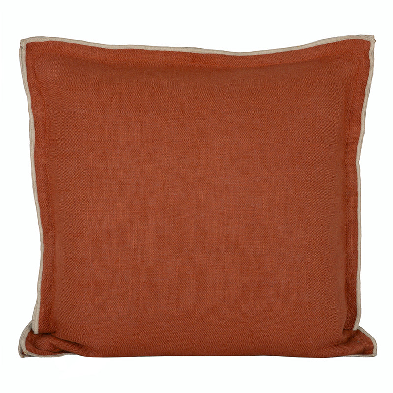 Funda Cojín Lino Seoni Terre Brulee 45x45 cm